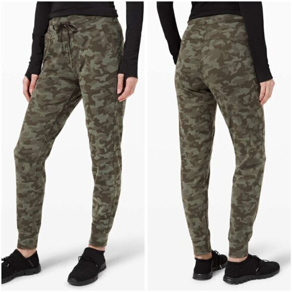 Lululemon Ready to Rulu Jogger 29" in Heritage Camo Dark Olive Green Twill (4)
